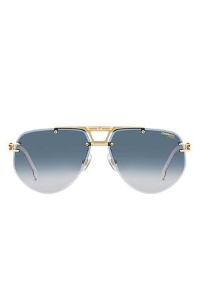 Carrera 63mm Gradient Oversize Rectangular Sunglasses in Black White/Dk Blue Sf at Nordstrom