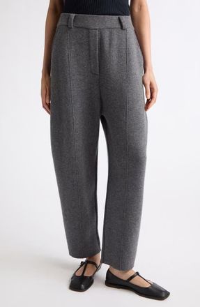 Lisa Yang Wrenda Cashmere Barrel Leg Sweater Pants in Graphite at Nordstrom, Size 1