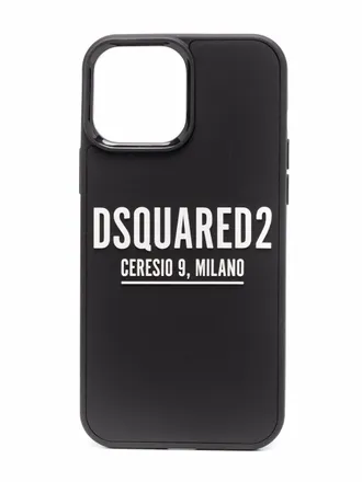 Dsquared2 iPhone 13 Pro Max hoesje met logoprint - Zwart