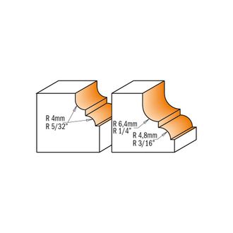 CMT 745.350.11 Hm - Fresa A Perfil D=35x17.5r1=6.35 R2=4.8 S=6