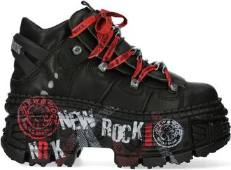 New Rock Punk Goth Leather Boots-WALL106-C9