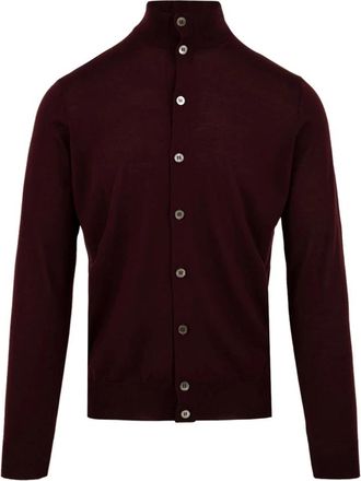 FILIPPO DE LAURENTIIS Blusotto Cardigan - Heren - Vesten - Rood - XL - Truien & Vesten