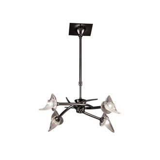 Netlighting Flavia Telescopic Pendant Black Chrome 4 Light G9 Semi Flush