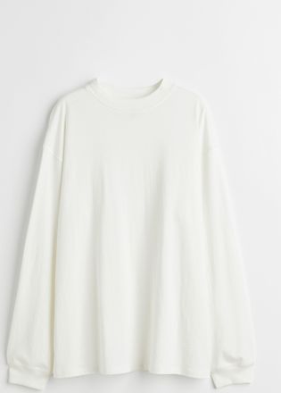 H&M Langarmshirt aus Jersey - White