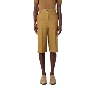 Pinko Cattolica Bermuda - Dames - Korte Broeken - Bruin - M - Katoen - Korte Broeken