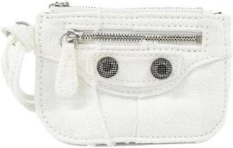 Balenciaga Pre-owned Le Cagole Denim Coin Case - - Pre-owned - Donna - Bianco - ONE SIZE