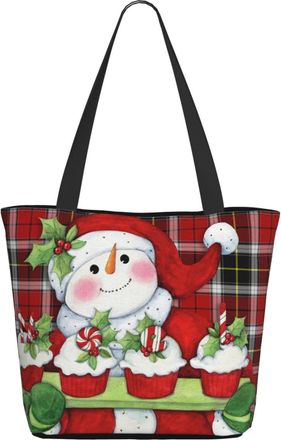 AOOEDM Cute Christmas Snowman Ladies Shopping Bag 13x11x7in.The Perfect ValentineS Day Gift.It Is The Best ValentineS Day Gift For Mom, Daughter, Wife,Etc