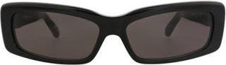 Balenciaga 69mm Rectangular Sunglasses in Black Black Grey at Nordstrom Rack