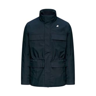 K-Way Manuene Warm Micro Canvas Jas - Heren - Jassen - Blauw - Maat: XL Katoen