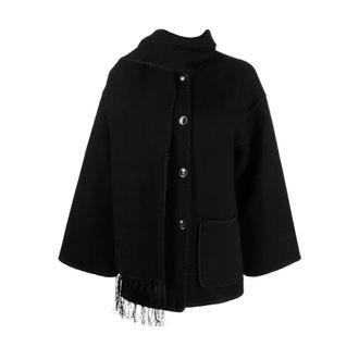 Toteme Giacca con foulard ricamato - - Jackets - Donna - Nero - M