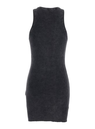 Diesel Womens Dress Black Ribbed Cotton