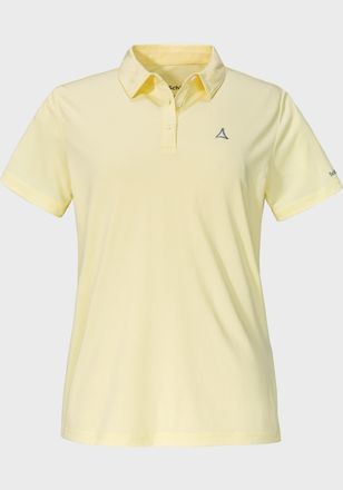 Sch&ouml;ffel Poloshirt SCH&Ouml;FFEL CIRC Polo Shirt Tauron L, Damen, Gr. 36, gelb (5105, gelb), Oberstoff: 100% Polyester, V-Ausschnitt, Shirts Poloshirt