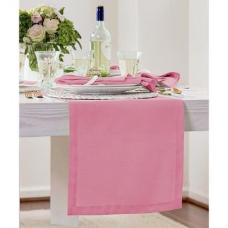 Solino Home Linen Table Runner for Dining Table, Holiday and Everyday Table Decor - Fete in Pink Carnation at Nordstrom, Size Xx-Small