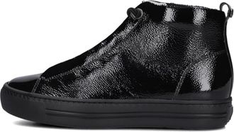 Paul Green Zwarte hoge sneakers stijlvol model - Dames - Sneakers - Zwart - 37 1/2 EU - Leer - Schoenen