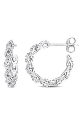 Delmar Diamond Hoop Earrings - 0.32ct. in Silver at Nordstrom Rack