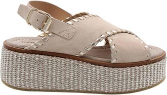 Laura Bellariva Suffolk Stijlvolle Zomerschoenen - Dames - Sleehakken - Beige - 40 EU - Schoenen