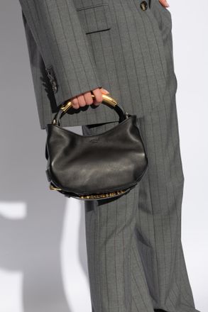 Moschino Leather Handbag, Womens, Black