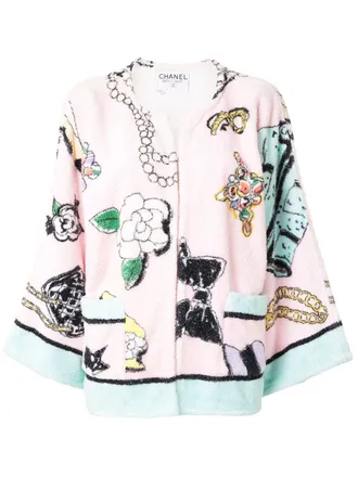 Chanel Giacca con motivi caratteristici anni 90 - Multicolore