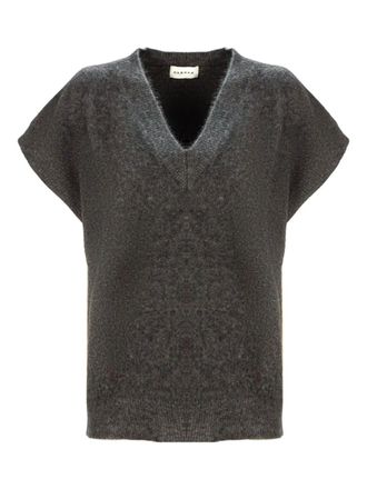P.A.R.O.S.H. V-neck ribbed sweater - women - Horse Hair - S - Grey
