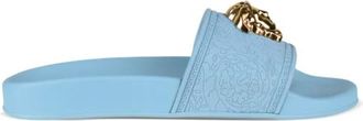 Versace Palazzo Rubber Slippers - Dames - Sandalen - Blauw - 35 EU - Schoenen