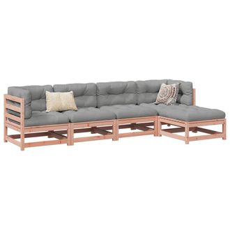 vidaXL Juego De Sof&aacute;s De Jard&iacute;n 5 Pzas Madera Maciza De Abeto Douglas Vidaxl