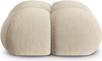 Cosmopolitan Design Puf terciopelo beige claro