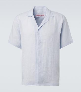 Orlebar Brown Maitan linen bowling shirt