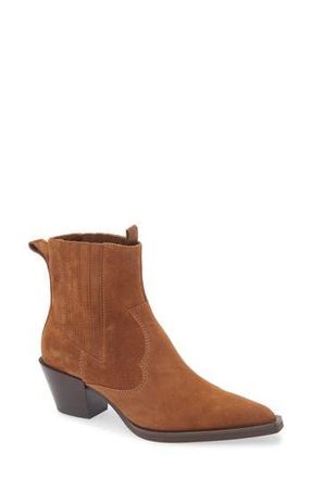 Rag & Bone Dart Western Bootie in Umber Suede at Nordstrom Rack, Size 6.5Us / 36.5Eu