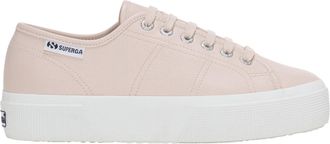 Superga Womens/Ladies 3740 Leggera Vegan Tumbled Platform Trainers (Beige/Crystal) - Size UK 6.5