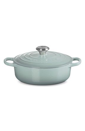 LE CREUSET Signature 3.5-Quart Round Enamel Cast Iron Dutch Oven in Sea Salt at Nordstrom