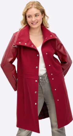 Sheego Outdoorjacke SHEEGO BY JOE BROWNS, Damen, Gr. 40, kirsche, 85% Polyester, 15% Viskose, &Auml;rmel:100% Polyester, unifarben, Jacken Outdoorjacke