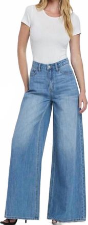 Flying Monkey Olivia Wide Leg Jean In Medium Blue