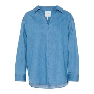 Part Two Oversized Denim Blouse Medium Blue - female - Part Two - Blouses - Blue - S - Blouses & Shirts