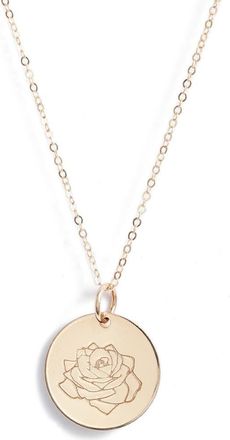 Nashelle Birth Flower Necklace in 14K Gold Fill - June at Nordstrom