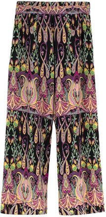 Etro Wide Leg Paisley Print Trousers Size S