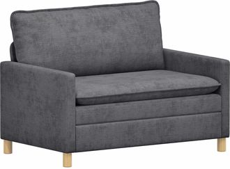 vidaXL Sof&aacute; Gris Oscuro 126 X 81 X 87,5 Cm Poli&eacute;ster Vidaxl