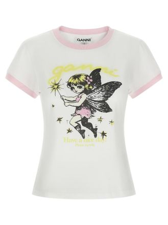 Ganni White Fairy T-shirt