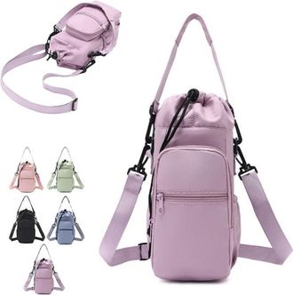 Generic Water Bottle Shoulder Bag - The Ultimate Outdoor Companion, Water Bottle Bag Crossbody, Water Bottle Sling Bag (Purple)