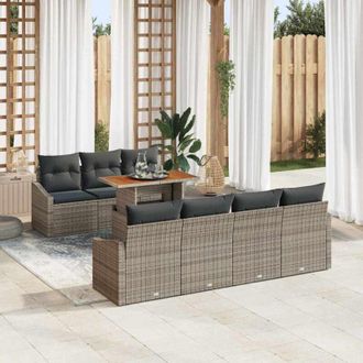 vidaXL Vidaxl - Conjunto De Comedor De Jard&iacute;n Gris, Marr&oacute;n 100 X 55 X 73 Cm