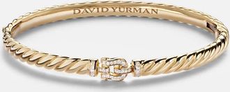 David Yurman Sculpted Cable Buckle 18kt gold bracelet with diamonds
