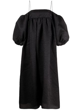 Cecilie Bahnsen Holly matelass&eacute; midi dress - Black