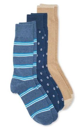 Ted Baker Pack of 3 Crew Socks in Blue at Nordstrom Rack