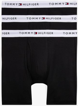 Tommy Hilfiger Mens Cotton Classics Boxer Brief 3-Pack - Black - XL