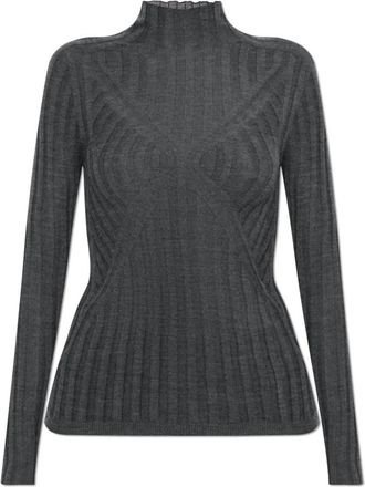 Jil Sander Slim-fit coltrui - Dames - Cashmere truien - Grijs - XL - Kasjmier - Truien & Vesten
