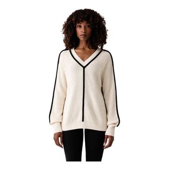 Patrizia Pepe Maglione fluido in misto lana - - Knitwear - Donna - Beige - S