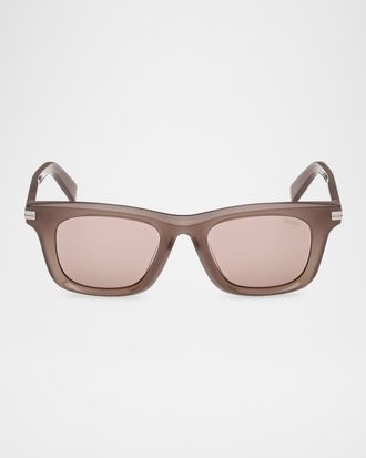 Ermenegildo Zegna Men & apos;s Acetate Square Sunglasses