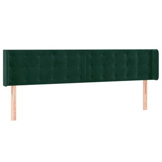 vidaXL Cabecero Con Led De Terciopelo Verde Oscuro 203x16x78/88 Cm Vidaxl