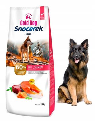 OEM Alimento Seco Para Perros Pastores Gold Dog Snocerek 15 Kg De Carne De Res Para Articulaciones