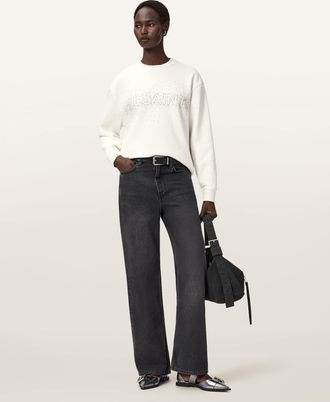 AllSaints Cotton Sprinkle Oversized Etta Sweatshirt, Size: XS