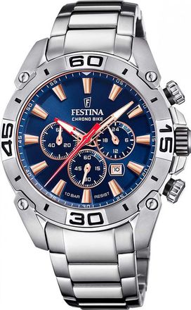 Festina F20543-4 Mens Chrono Bike Watch - Silver - One Size
